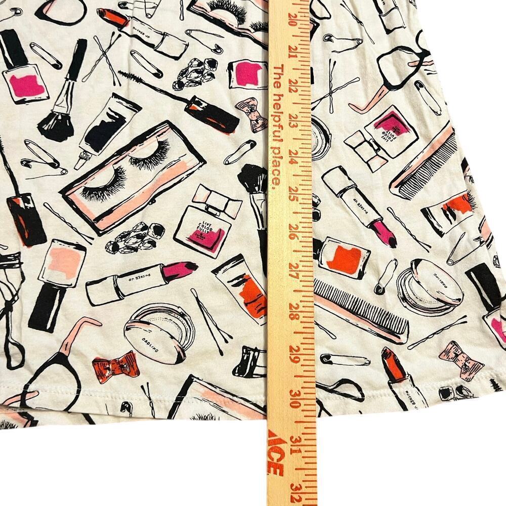 Kate Spade Dream a Little Dream Beauty Sleep Cosmetics Print Sleepshirt Size Med - Picture 7 of 8